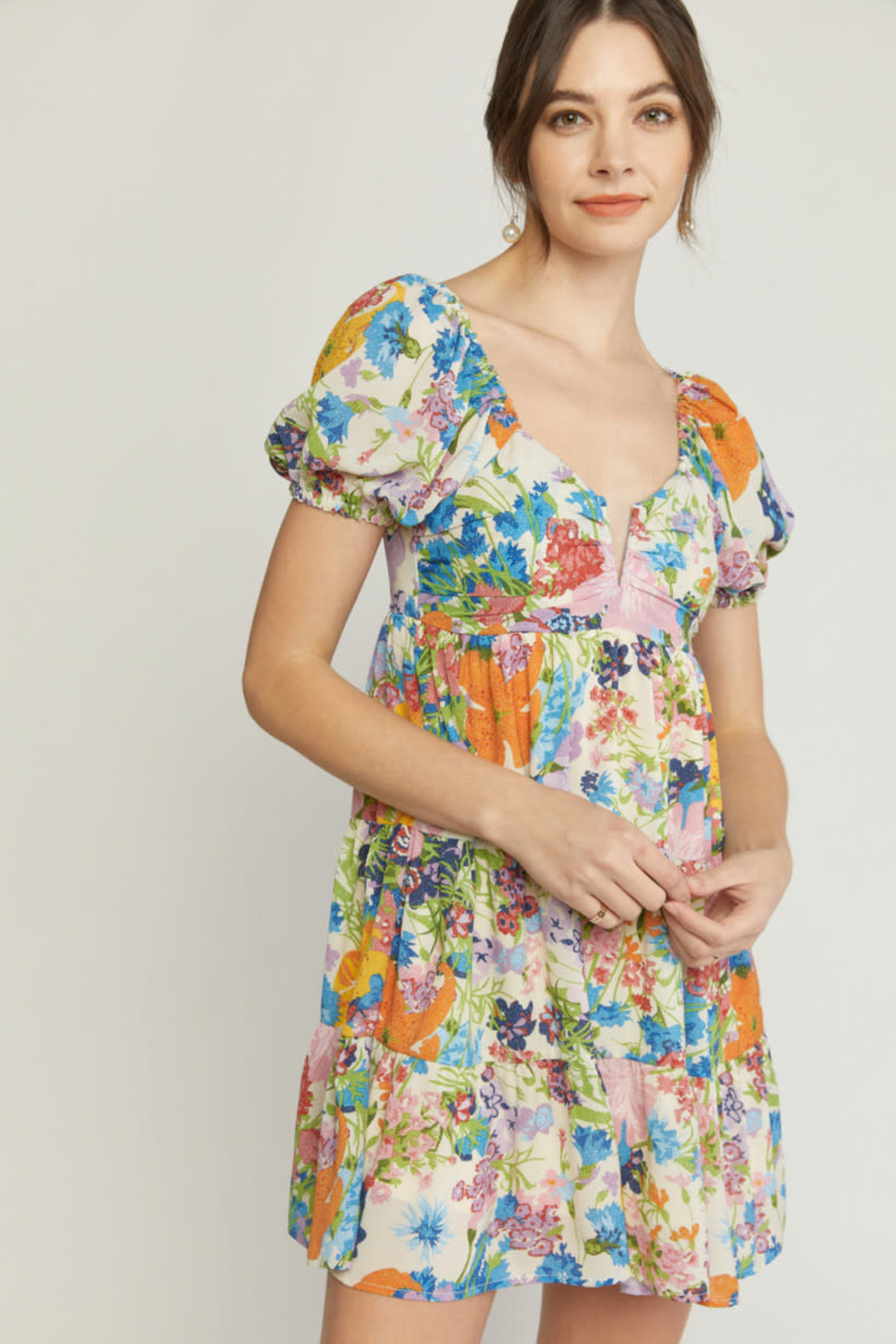 Floral Babydoll Dress - Society Boutique