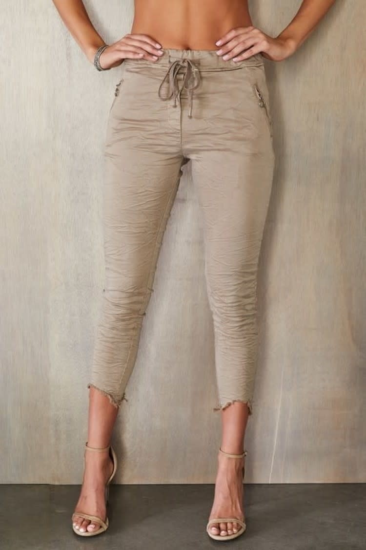 fringe jogger pants