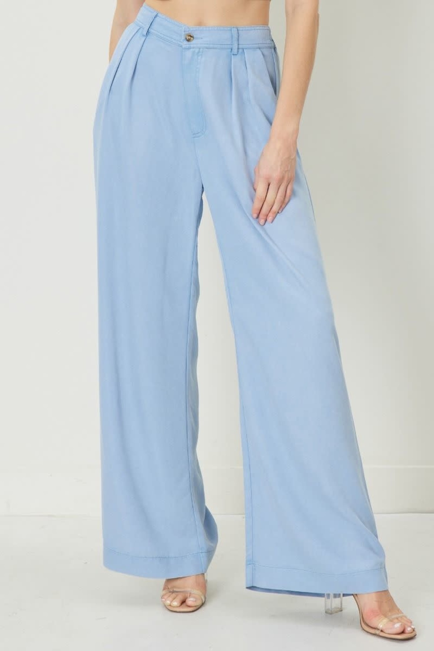 Buy Womens Light Blue 100 Linen Pants Online In India