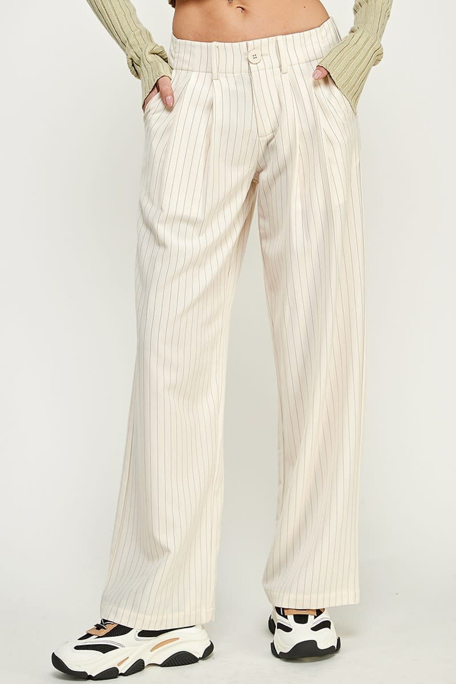Striped Tailored Pants - Society Boutique