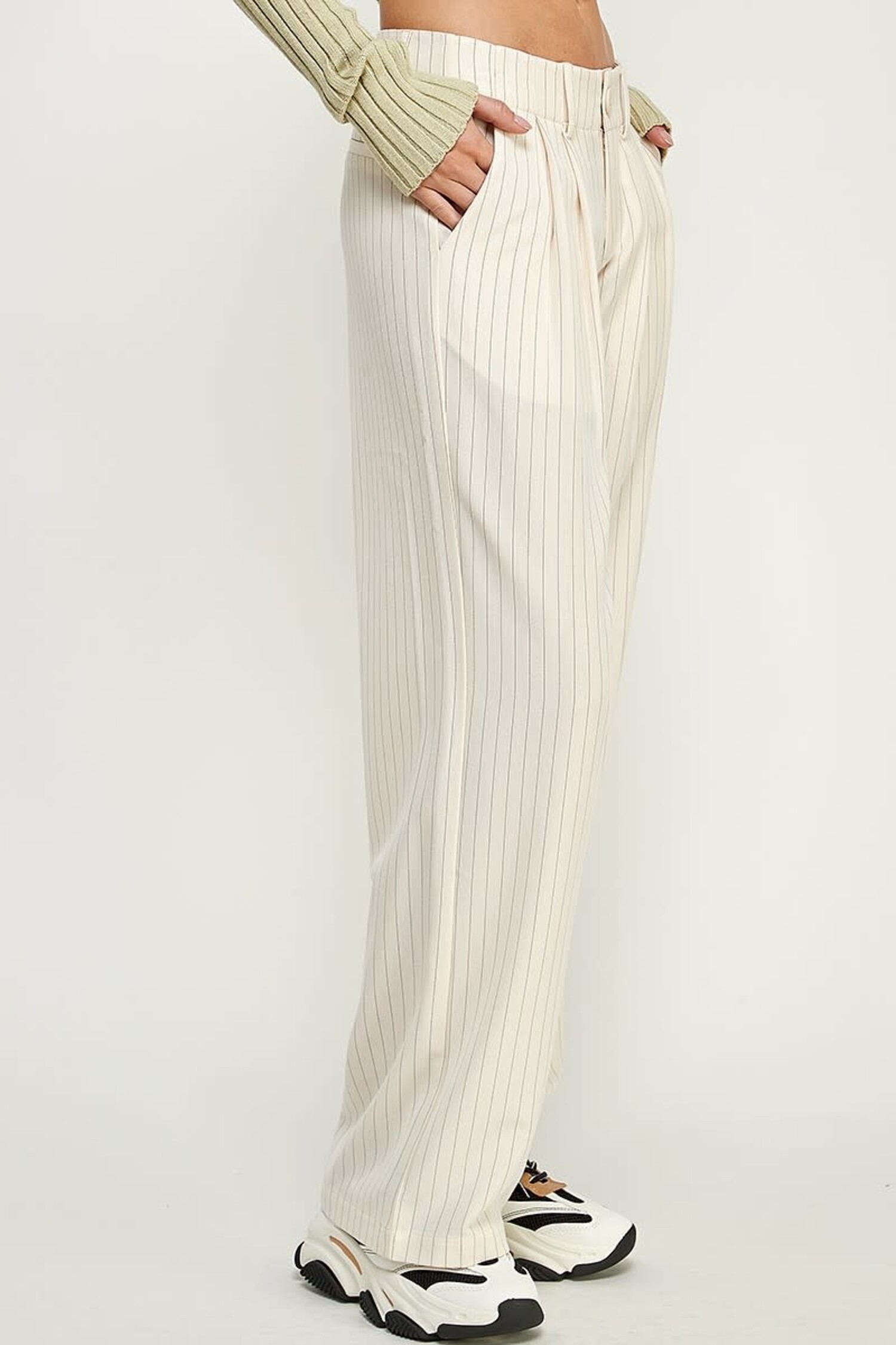 Society Boutique Striped Tailored Pants