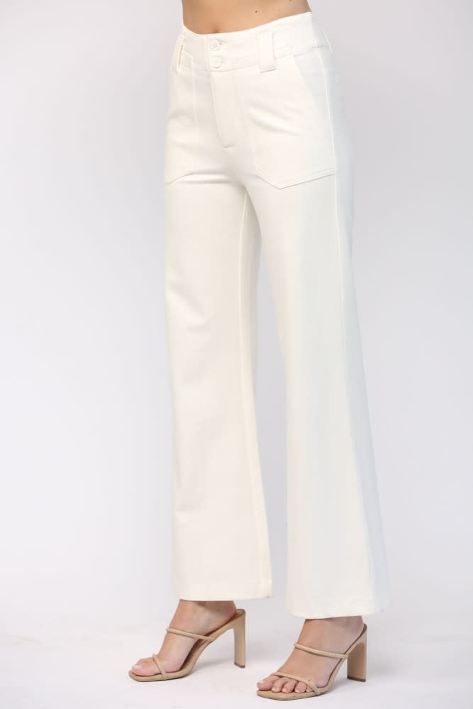 Flare Ponte Fabric Pants - Society Boutique