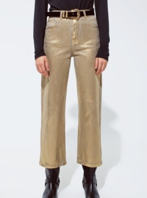 Novara Tan Stretch Slub Cotton 5-Pocket - Custom Fit Pants