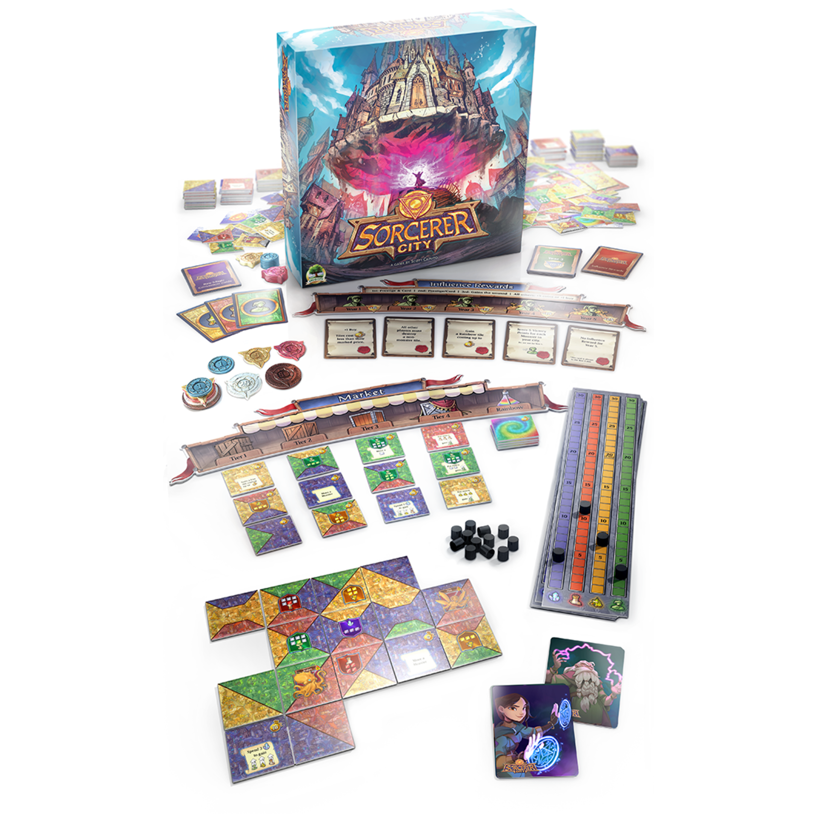 Druid City Games Sorcerer City Board Game Deluxe KS