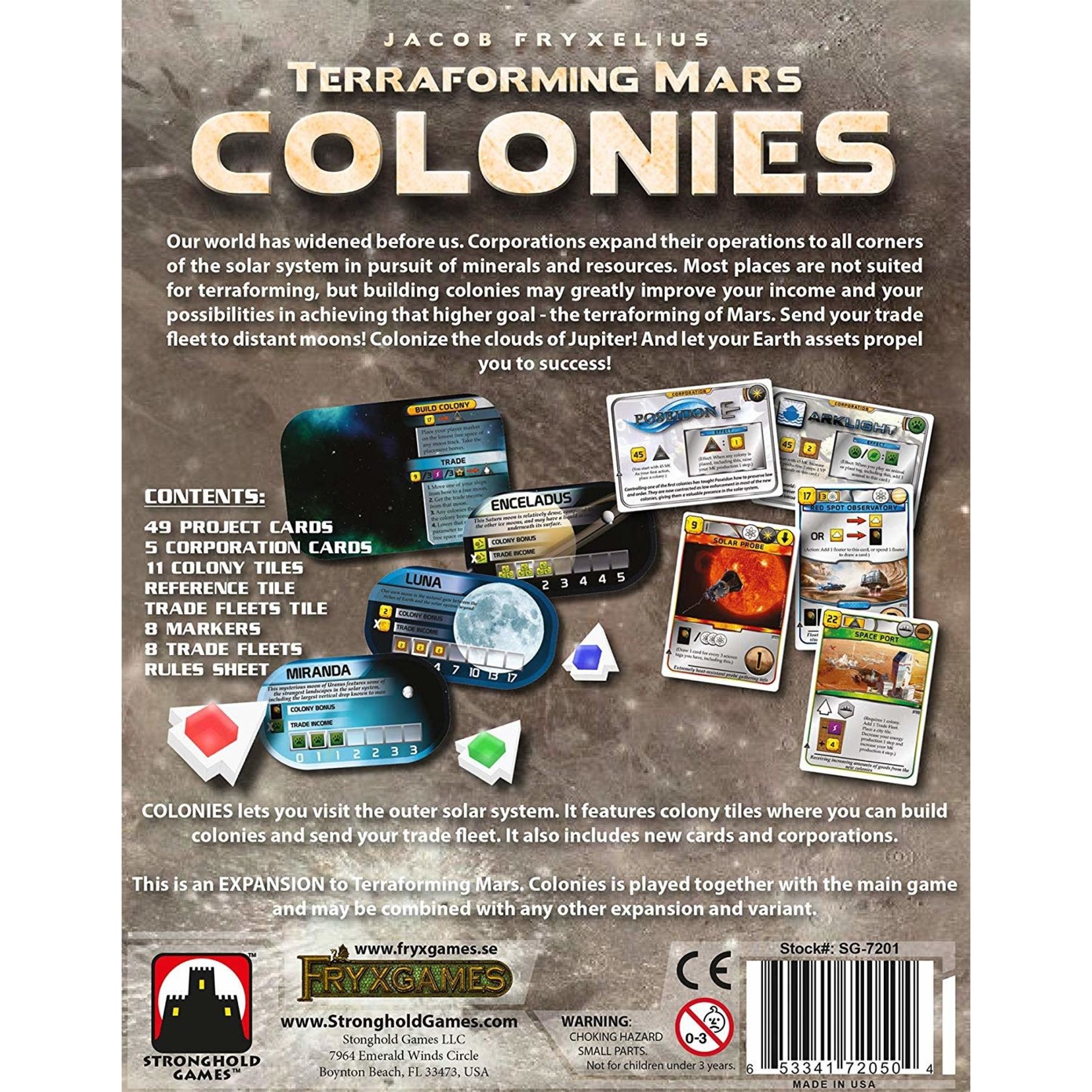 Stronghold Games Terraforming Mars Colonies
