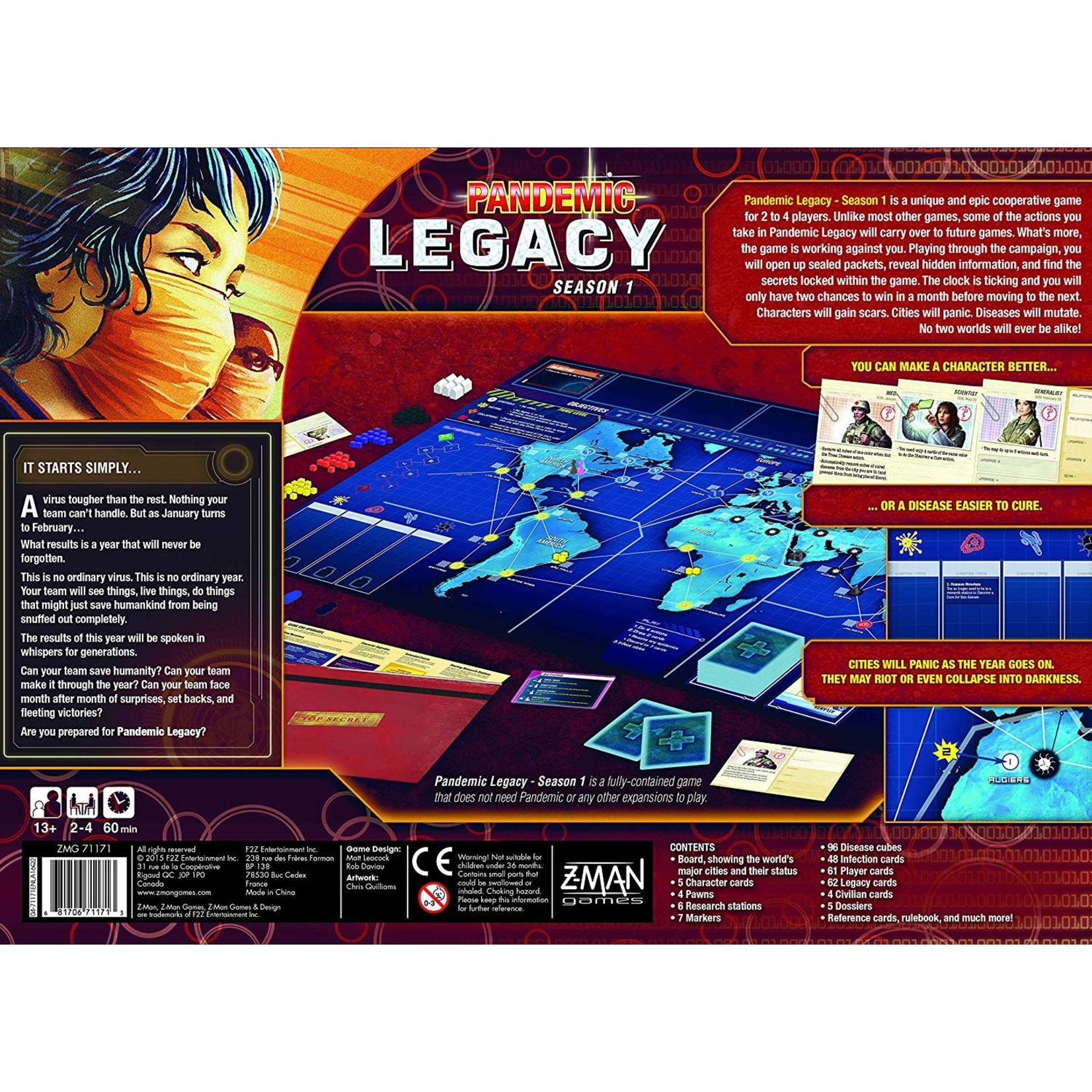 ZMan Games Pandemic: Legacy Season 1 - Red