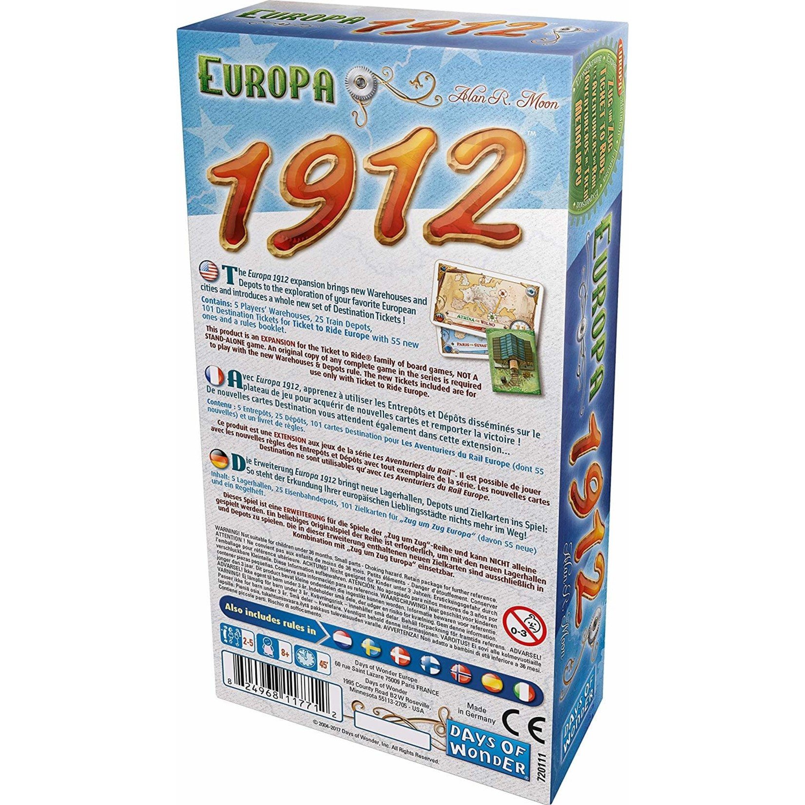 Days of Wonder Ticket to Ride Europa 1912