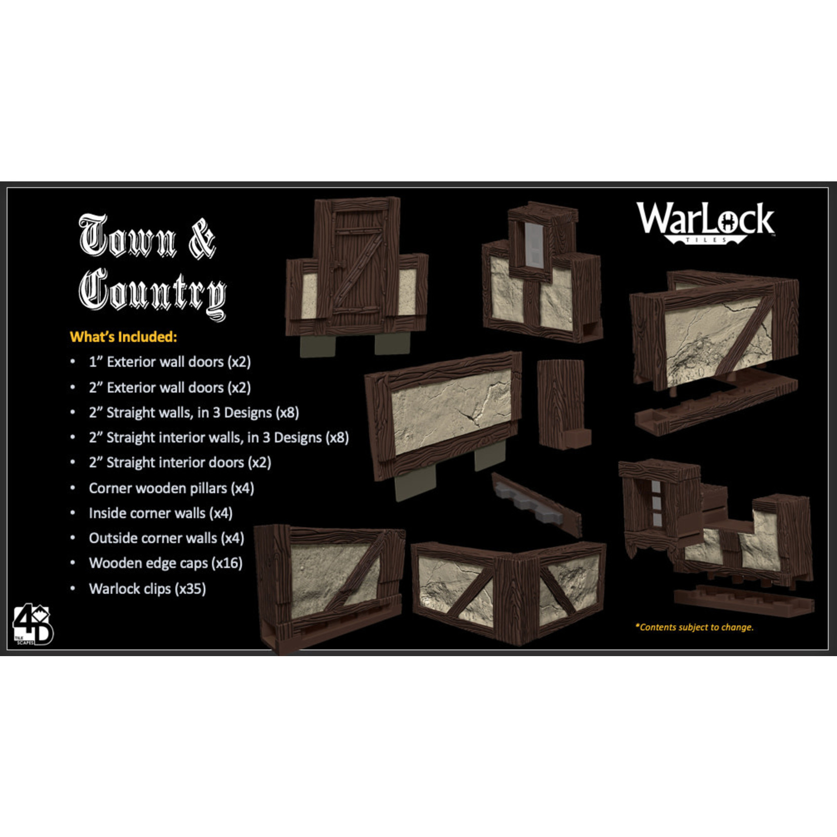WIZKIDS/NECA WarLock Tiles Town & Village