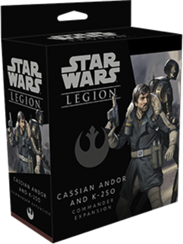 Atomic Mass Games SWL Cassian Andor and K-2SO Commander