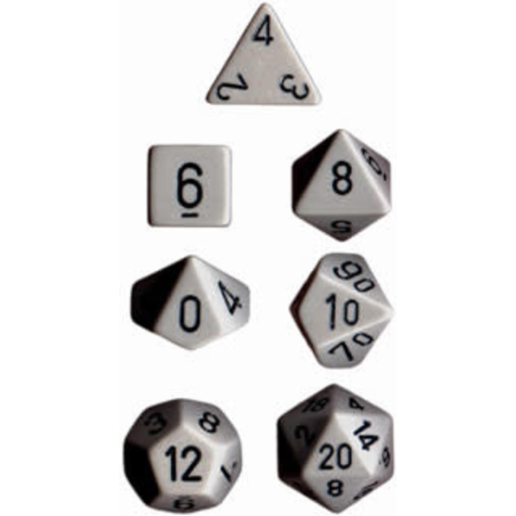 Chessex Opaque Dark Grey black 7 die set