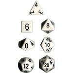 Chessex Opaque White/black 7 die set