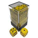 Chessex Opaque Yellow/Black 16mm d6 (12)