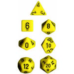 Chessex Opaque Yellow/black 7 die set