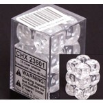 Chessex Translucent 16mm d6 Clear White (12)