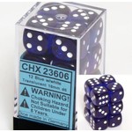 Chessex Translucent d6 Blue white 16mm (12)