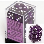 Chessex Translucent d6 Purple white 16mm (12)