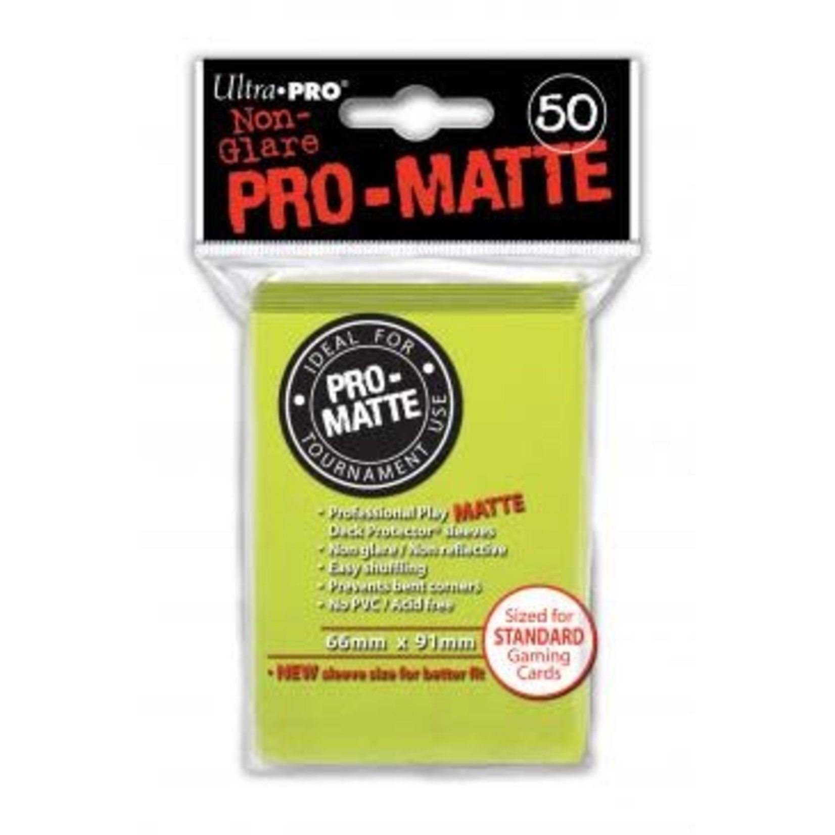 Ultra Pro Pro-Matte Bright Yellow Deck Protectors 50ct