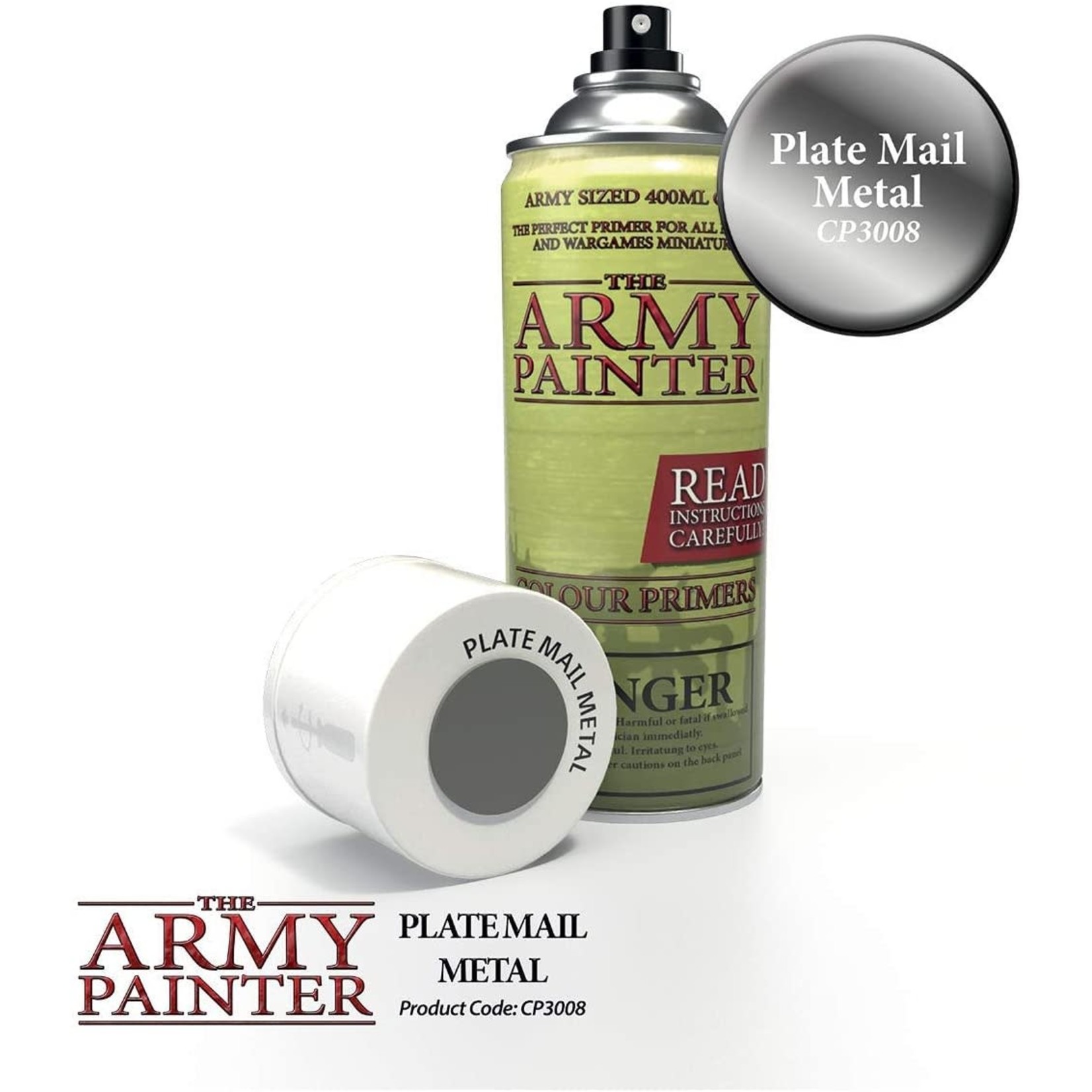 Army Painter Colour Primer: Plate Mail Metal 400ml Spray