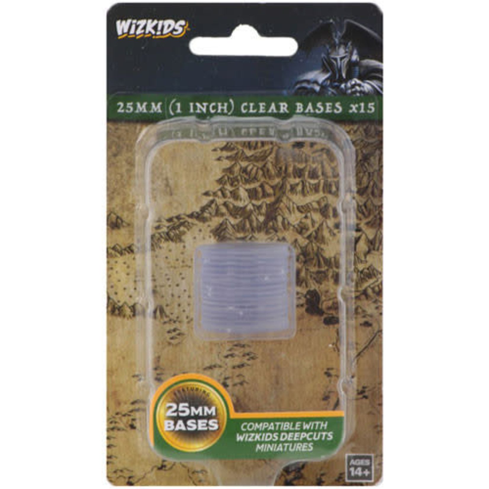 WIZKIDS/NECA Clear 25mm Round Base (15)