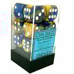 Chessex Gemini 16mm d6 Blue Gold white (12)