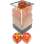 Chessex Ghostly: Orange/Yellow 16mm d6 (12)