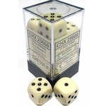 Chessex Opaque Ivory Black 16mm d6 (12)