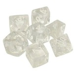 Chessex Translucent Clear/White (7)