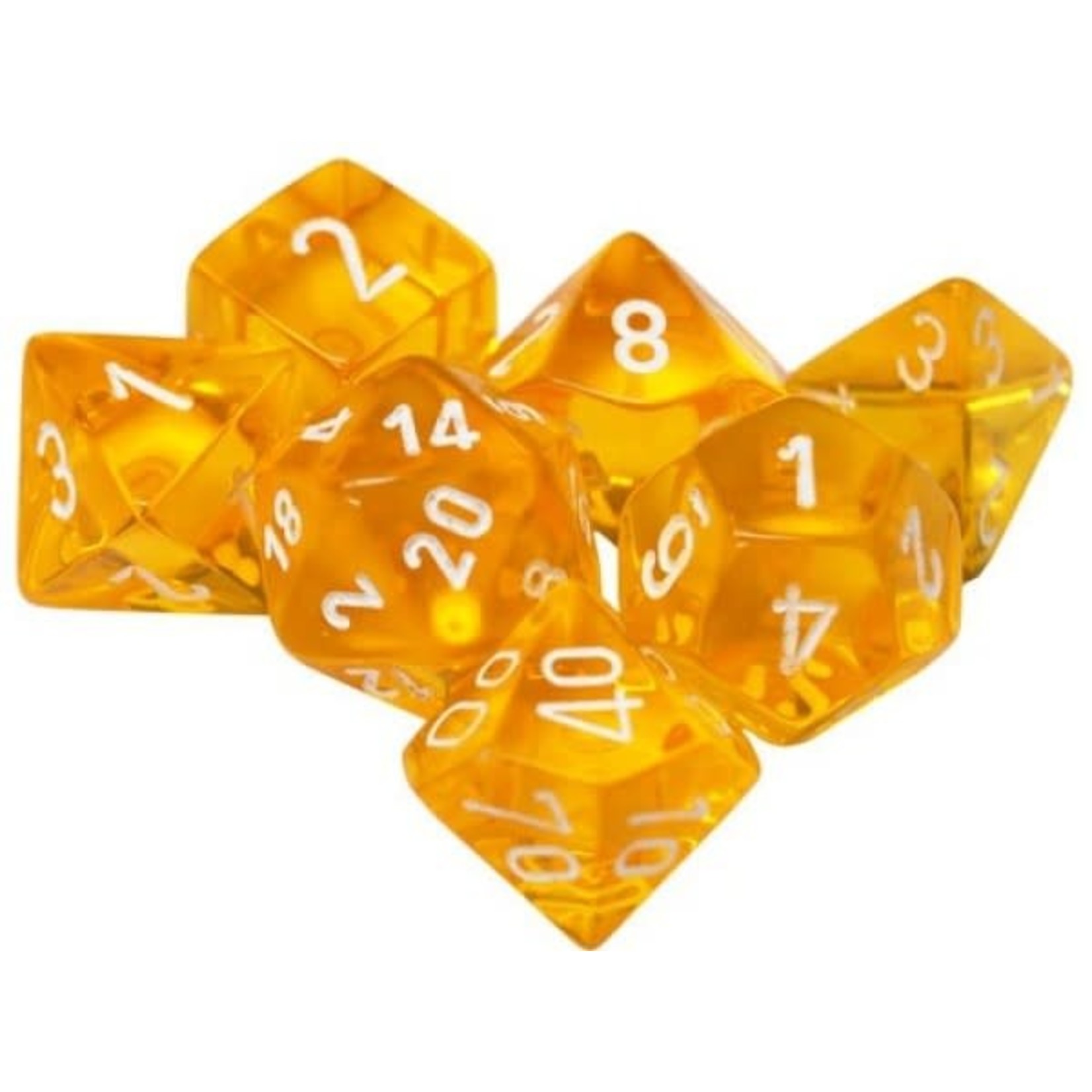 Chessex Translucent: Poly Yellow/White (7) Revised