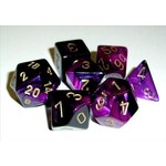 Chessex Gemini Black Purple Gold 7 die set