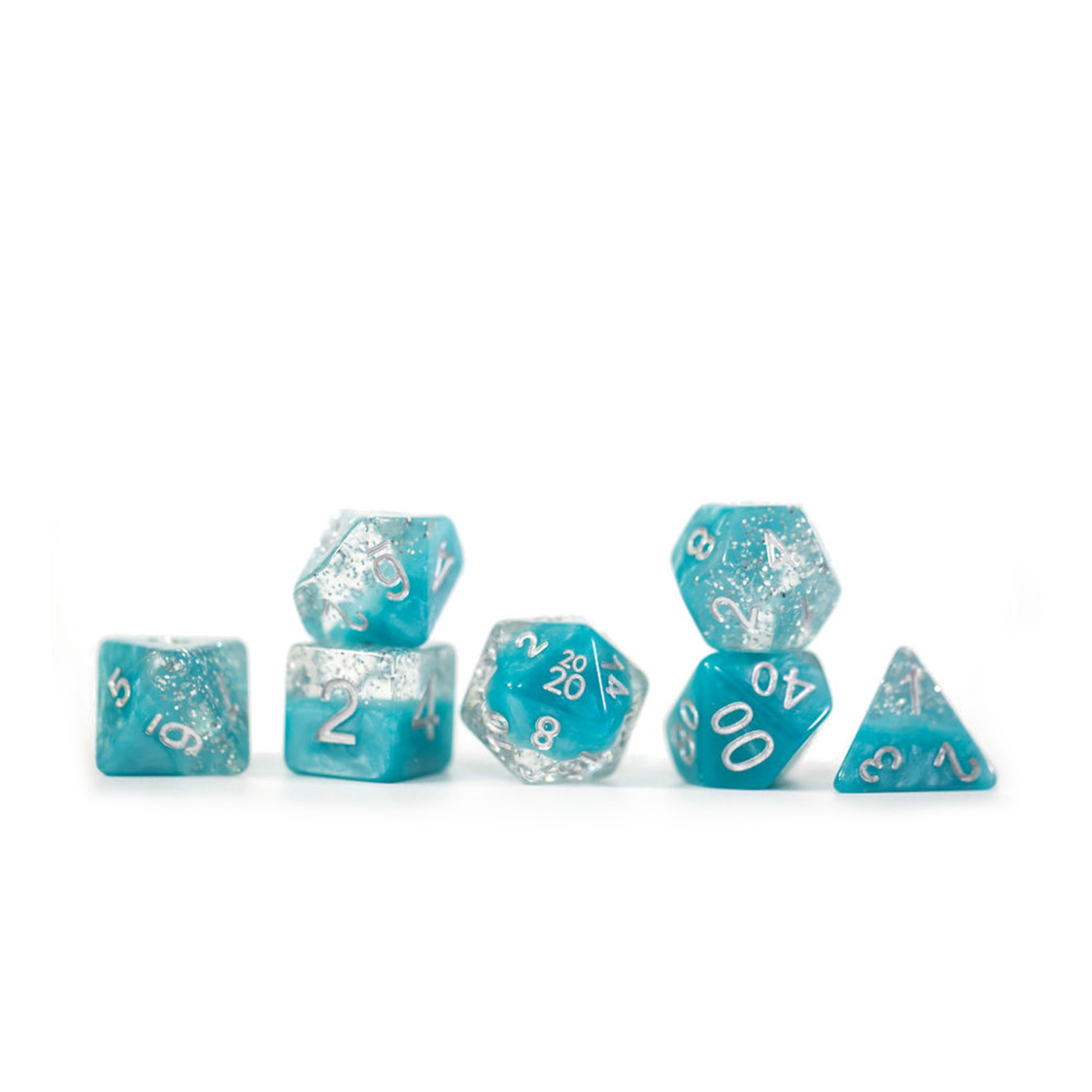 Gate Keeper Games Halfsies Glitter Aqua 7 set