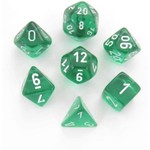 Chessex Translucent: Poly Green/White (7) Revised
