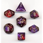 Chessex Gemini Purple Red Gold 7 die set