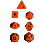 Chessex Opaque Orange/Black Poly 7