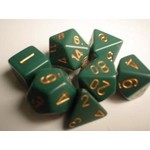 Chessex Opaque Dusty Green/Copper 7 die set