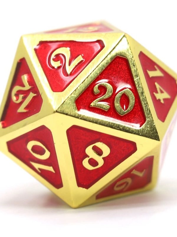 Die Hard Dice Dire d20 - Mythica Gold Ruby 25mm