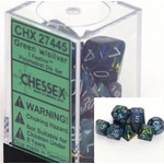 Chessex Festive Poly Green w/silver 7 die set