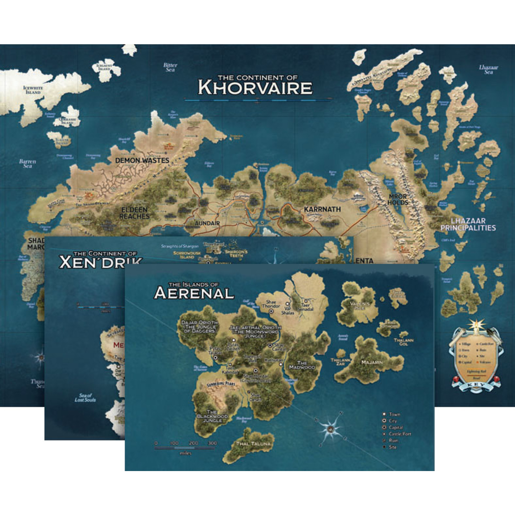 GaleForce Nine D&D Eberron Rising From the Last War Nations of Khorvaire Map Set