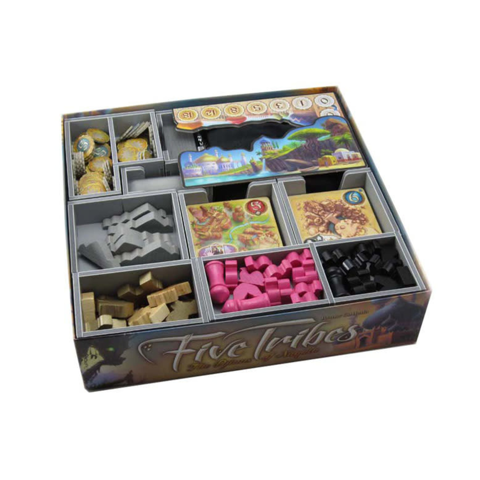 Folded Space Box Insert: Five Tribes