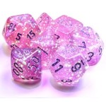 Chessex Borealis: Polyhedral Pink/silver Luminary 7-Die Set