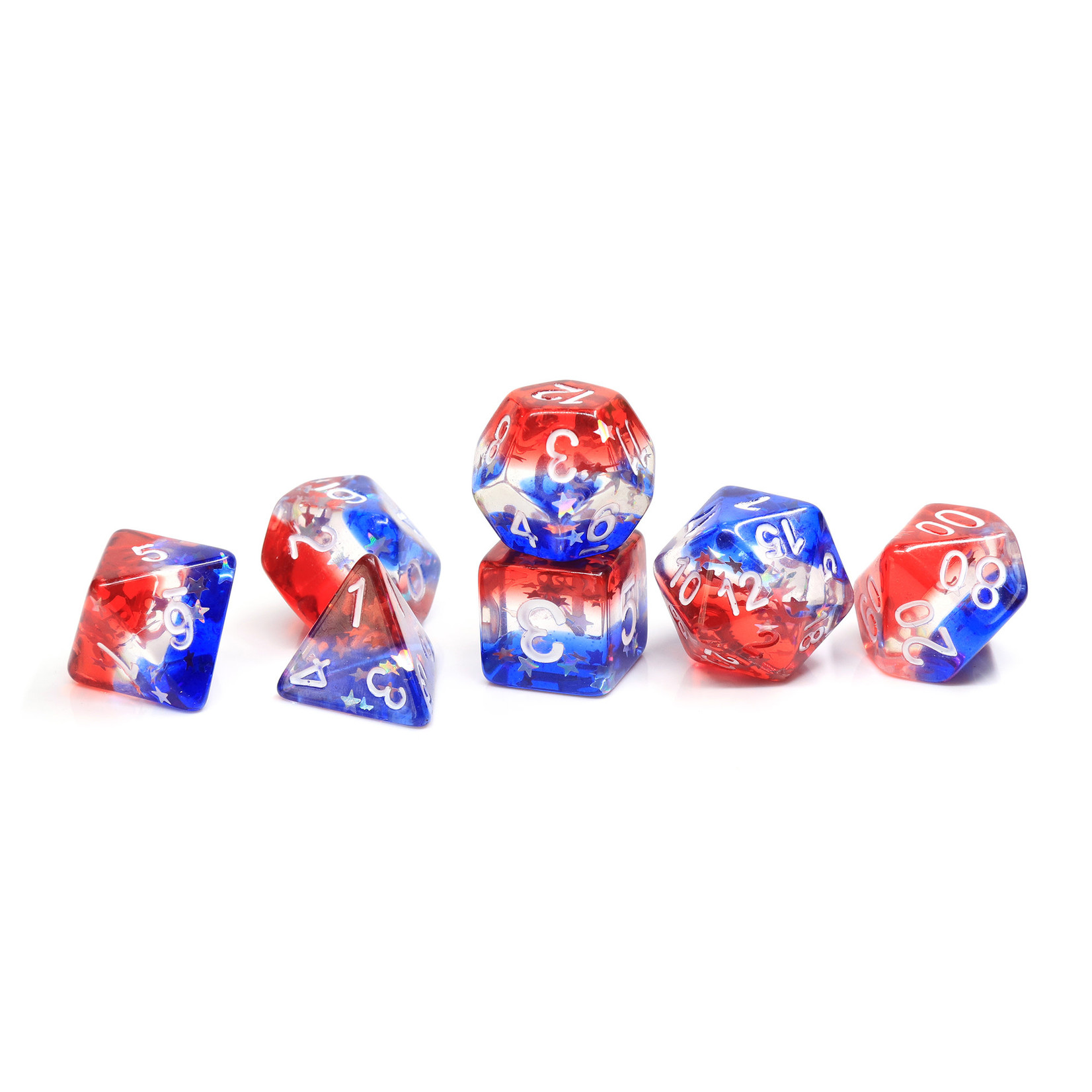 Sirius Dice RPG Dice Set (7): Star Spangled Banner