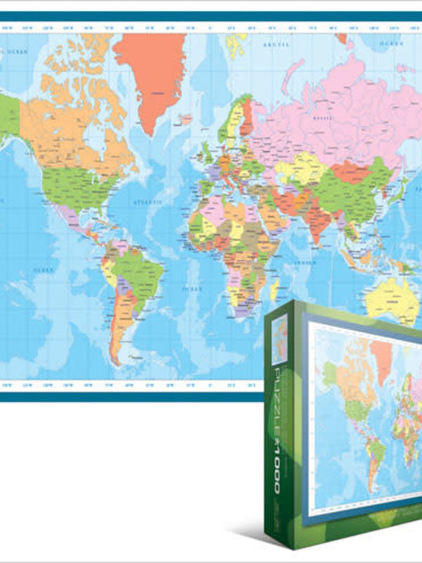 EuroGraphics Modern Map of the World 1000pc