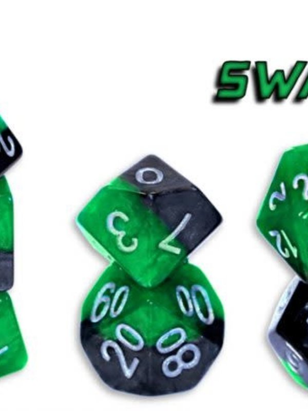 Gate Keeper Games Swamp Thing Halfsies 7-Die Polyhedral Set