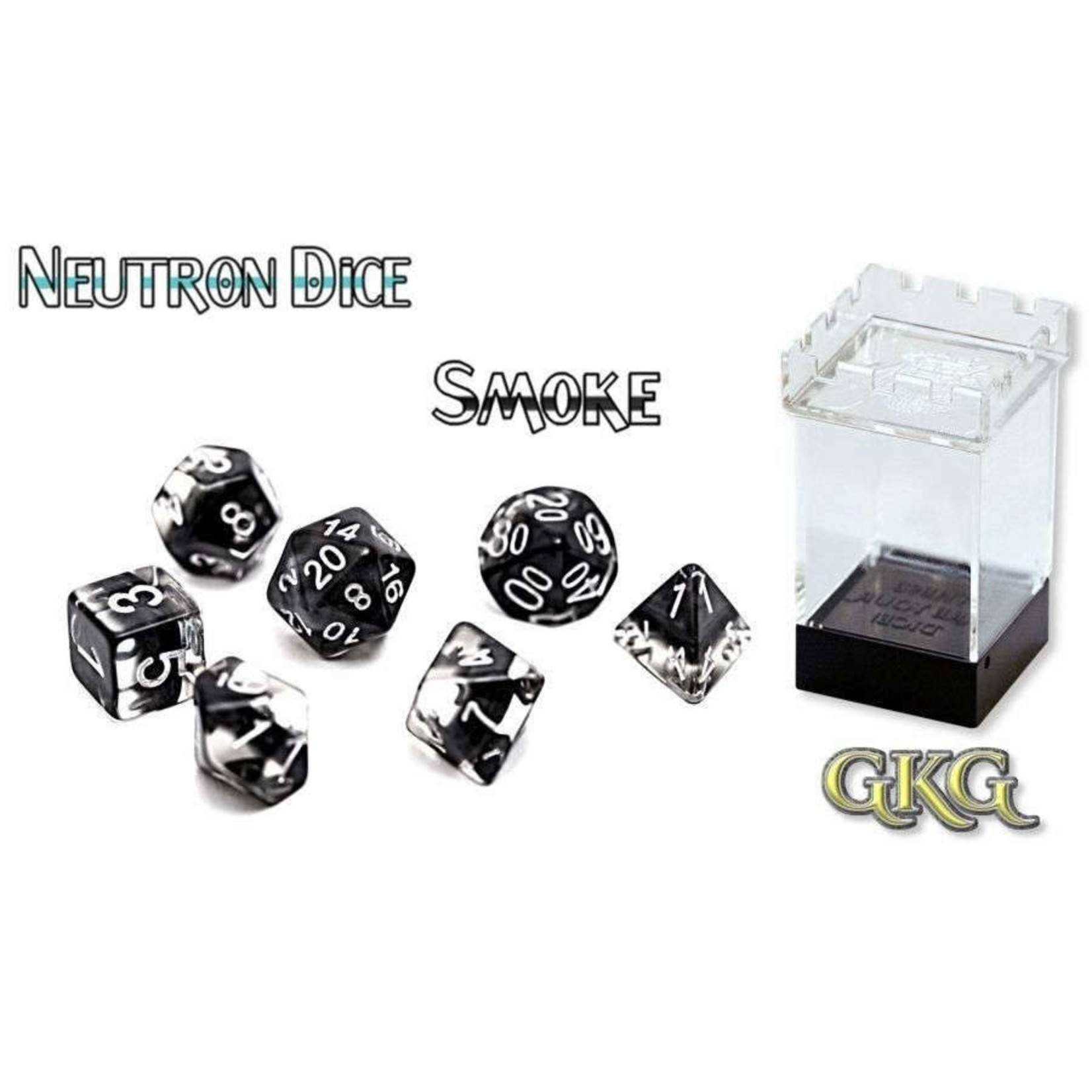 Gate Keeper Games Smoke (Black) Neutron 7-Die Polyhedral Set