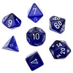 Chessex Translucent: Poly Blue/White (7) Revised