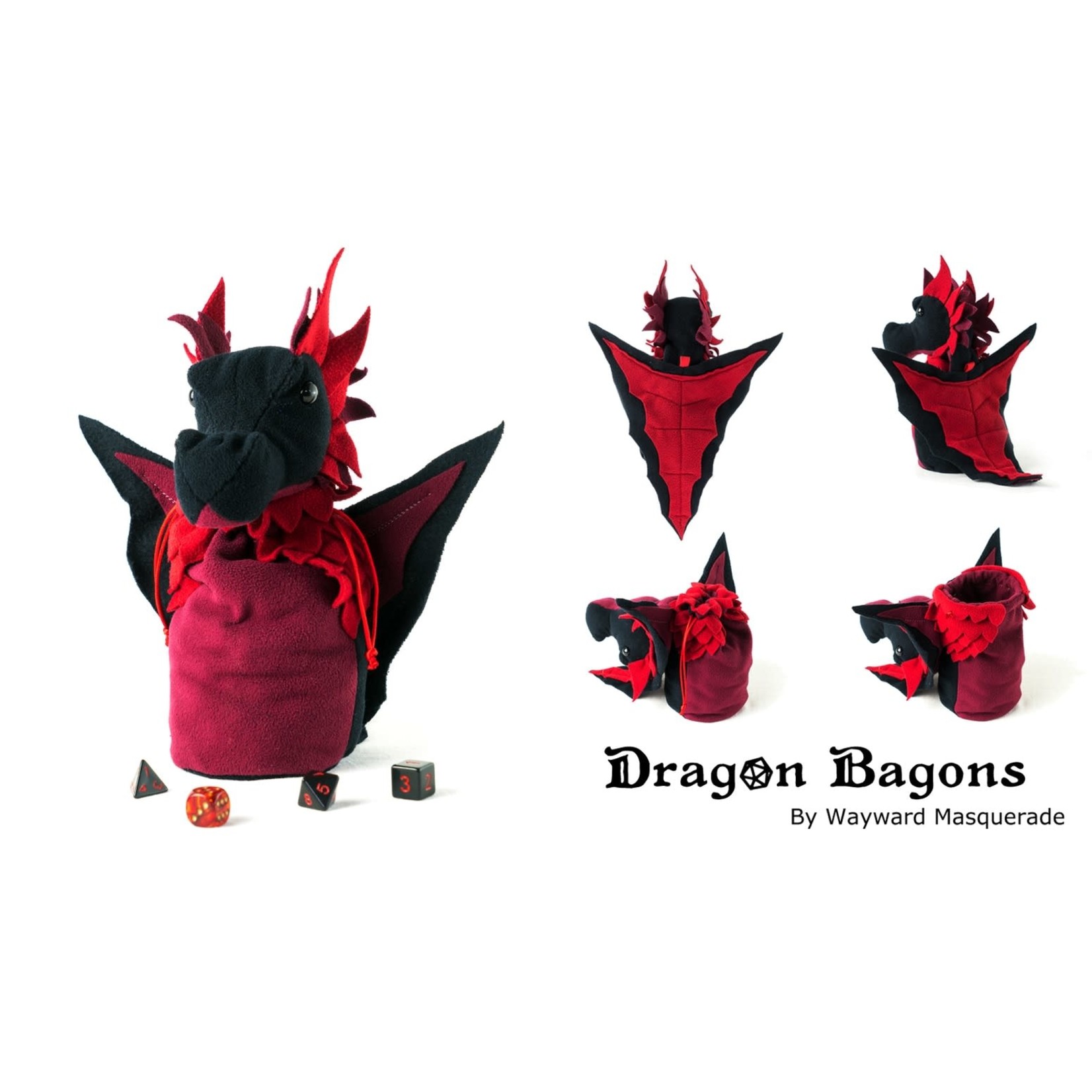 Wayward Masquerade Dragon Bagon Red Black