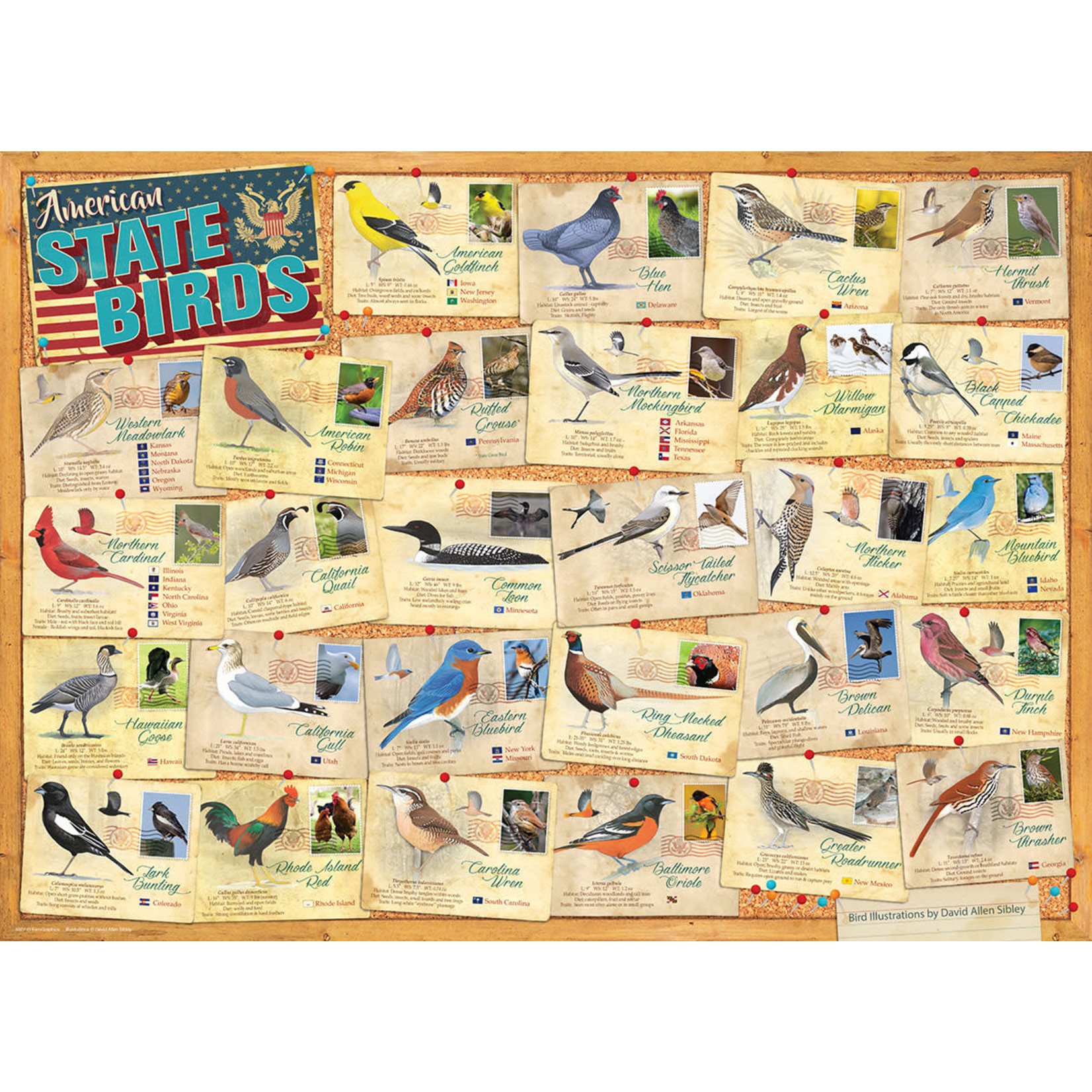 EuroGraphics American State Birds 1000pc