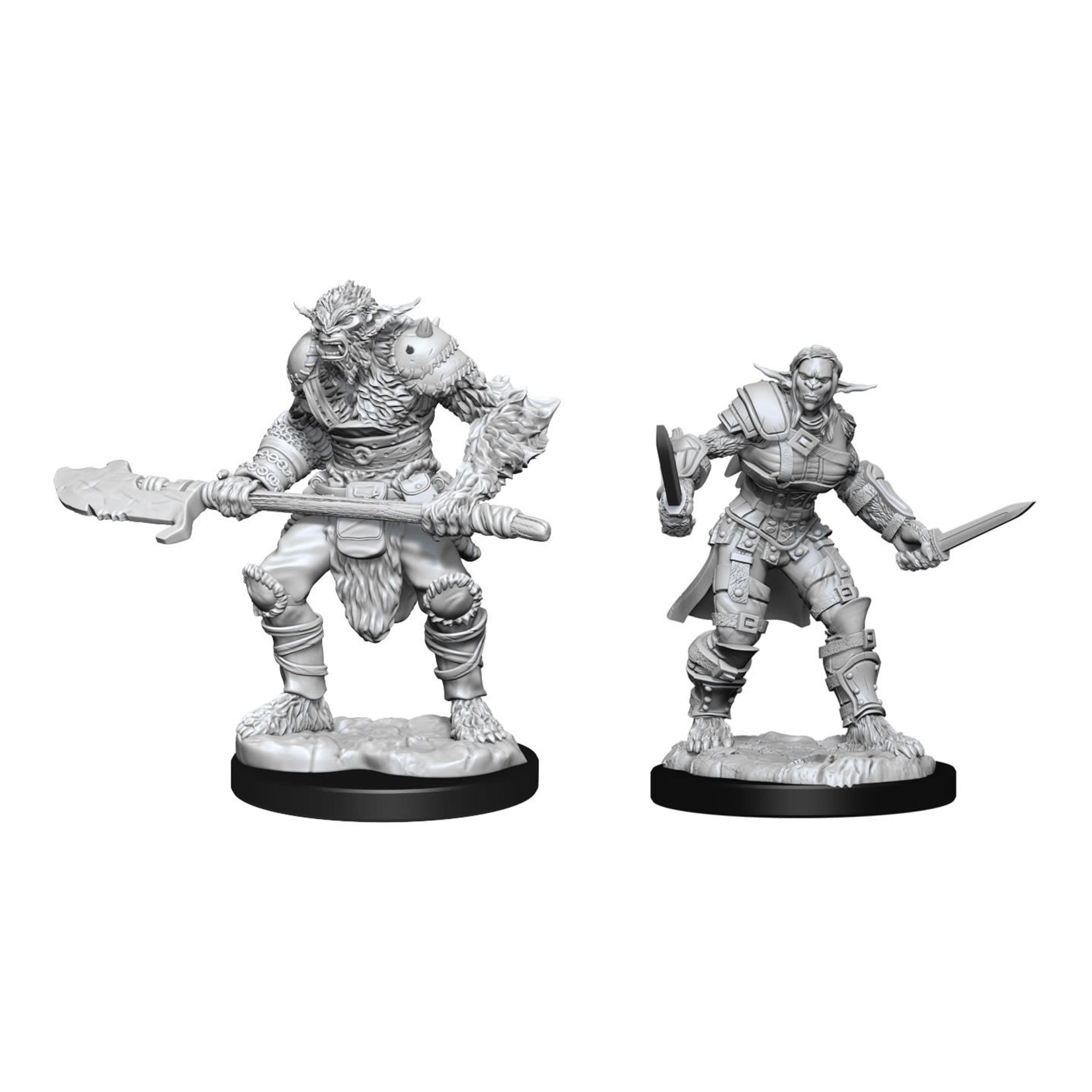 WIZKIDS/NECA D&D Bugbear Barbarian Male & Bugbear Rogue Female W15