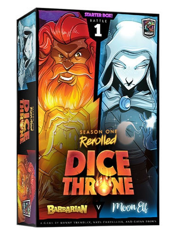 Roxley Games Dice Throne S1RRB1 Barbarian vs Moon Elf
