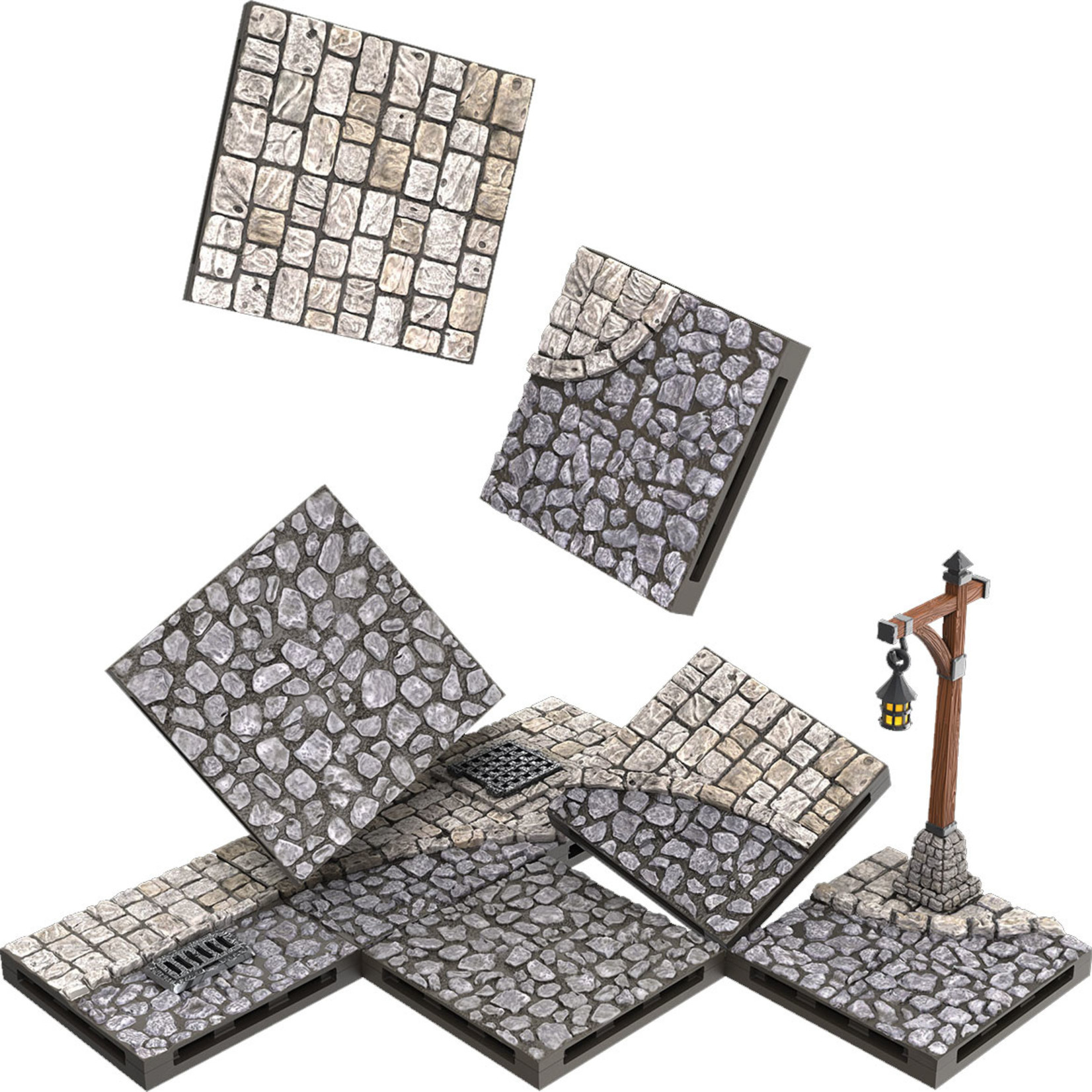 WIZKIDS/NECA WarLock Tiles: Town & Village - Town Square