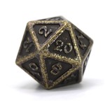 Die Hard Dice Dire d20 - Mythica Dark Gold 25mm